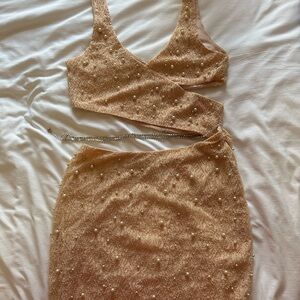 Oh Polly, Tan mini dress